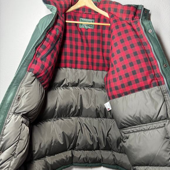 Vintage Men's Woolrich Puffer Quilted Coat with Buffalo Plain Lining Size XL - Picture 3 of 11